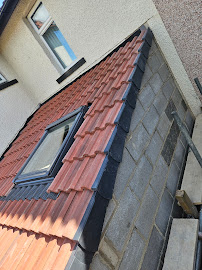After — New red clay tile roof on Bradford terrace