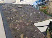 Before — Deteriorated Yorkshire stone roof needing restoration